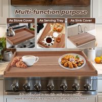 Wolki Noodle Board Stove Covers - 30"L x 22"W x 2.5"Th Heavy-Duty Gas & Electric Stove Top Cover with Built-in Handles for RV and Wooden Serving Tray - Image 4