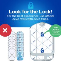 Zevo Flying Insect Trap Refill - for The Zevo MAX & Standard Indoor Fly Trap - Catch Gnats, House & Fruit Flies - Easy to Use - Mess-Free Disposal (4 Refill Cartridges) - Image 2