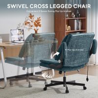 Criss Cross Legged Office Chair with Flip-Up Back (Dark Green) - Image 5
