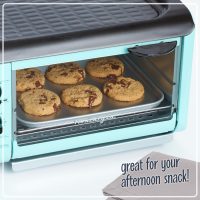 Nostalgia 3-in-1 Breakfast Station - Includes Coffee Maker, Non-Stick Griddle, and 4-Slice Toaster Oven - Versatile Breakfast Maker with Timer - Aqua - Image 6