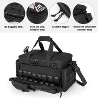 DSLEAF Tactical Pistol Range Bag with 4 Pistol Cases, Padded Gun Duffle Range Bag with 16X Magazine Slots and Extra Pockets for Ammo and Essentials (Patent Design) - Image 4