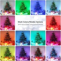 BrizLabs Christmas Fairy Lights - 66ft 200 LED Color Changing Fairy Lights with Remote, Plug-in RGB Rainbow Xmas Twinkle Light Indoor Purple Orange Starry Light for Xmas Halloween Home Party Wedding - Image 3