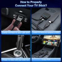 2 in 1 Car TV Mate Pro & Wireless CarPlay Adapter for Fire TV Stick Converter/Game Consoles/Set-Top Box/Screen Throwers, CarPlay HDMI Multimedia Adapter for Cars with Factory Wired Car Play from 2016 - Image 4