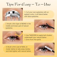 QUEWEL Lash Clusters Kit, 320 Pcs 30D+40D Lash Cluster Eyelash Extensions 9-16mm Lash Clusters Wispy Kit with Eyelash Clusters Bond and Seal Glue Remover Tweezers (30D+40D Kit) - Image 7