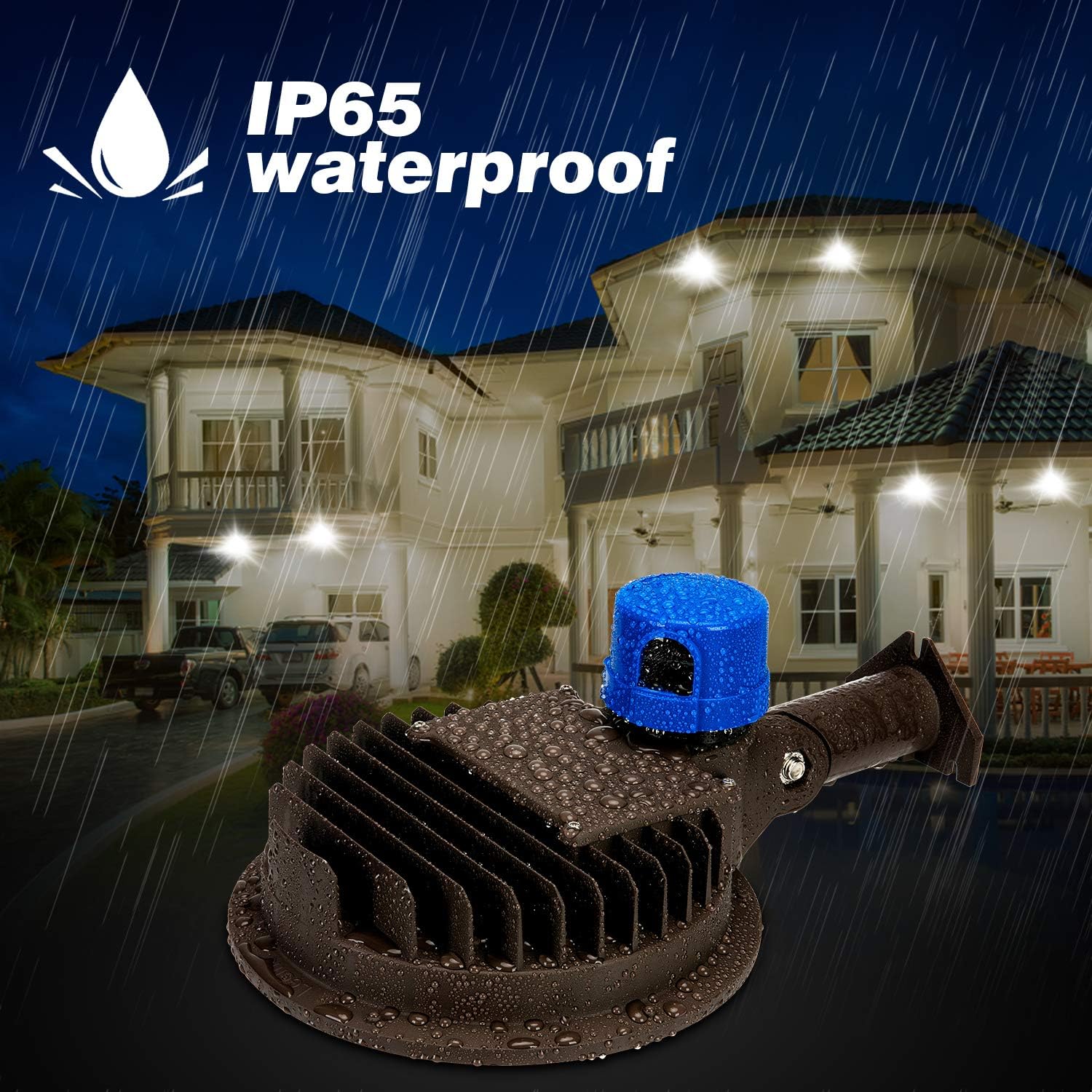 Juyace 18000lm LED Barn Light Dusk to Dawn Outdoor Lighting 120W 5000K Daylight Adjustable Angle Yard with Photocell IP65 Waterproof for Security Area - Image 6