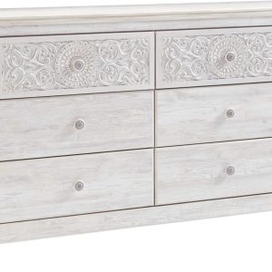 Signature Design by Ashley Paxberry Boho 6 Drawer Dresser, Whitewash