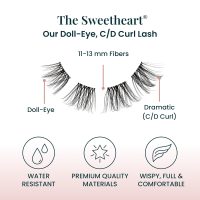 Sweetheart Doll-Eyed Lash Clusters for Women, Salon Quality At Home Eyelashes Extension Kit, 6 Lash Sets, No Lash Glue Included - Image 4