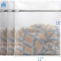 Muchfun 3Pcs Durable Honeycomb Mesh Laundry Bags for Delicates 12 x 16 Inches (3 Medium) - Image 4