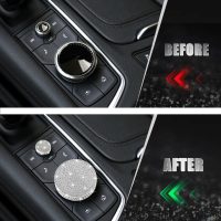 TOMALL Bling Center Console Multimedia Knob Button Cover Compatible with Cadillac CT5 CT6 XT4 XT5 XT6 Crystal Media Button Cover Trim Bling Interior Modification Trims for Car Accessories - Image 3