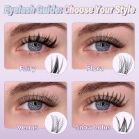 B&Q Fairy Lash Clusters Kit Natural Lashes Clusters Wispy Invisible Band Manga Lashes Individual Lashes Bond and Seal Eyelash Extension Kit Easy Removal (Fairy Kit-8-18MIX) - Image 7