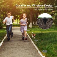 LYHOPE Solar Ground Lights Outdoor, 8 Pack 8 LED Solar Disk Lights Waterproof Garden In-ground Pathway Light Landscape Lighting for Lawn,Yard,Deck,Patio,Walkway (White) - Image 4