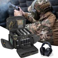 DSLEAF Tactical Gun Range Bag for 4 Handguns, Pistol Shooting Range Bag with 6X Magazine Slots and Extra Pockets for Ammo and Essentials - Image 7