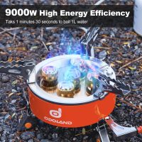 Odoland 9000W Portable Camping Stove Lightweight Camp Stove Collapsible Backpacking Stove with EVA Box for Outdoor Camping Cooking Hiking and Picnic - Image 2