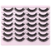 False Eyelashes Russian Strip Lashes Volume Fake Eyelashes Extension D-Curly Wispy Handmade Soft Reusable 14 Pairs Lashes Pack - Image 7
