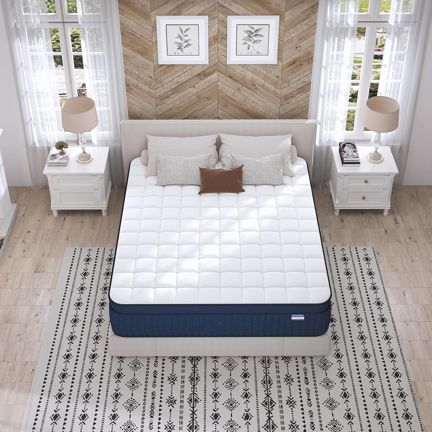 King Size Mattress, 12 Inch King Mattress in a Box, Medium Plush Pocket Spring and Gel Memory Foam for Superior Comfort, Pressure Relief, Strong Edge Support - Image 6
