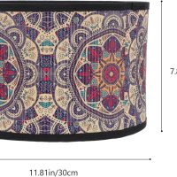 Uonlytech Drum Lamp Shade, Vintage Mandala Printing Lampshade Chandelier Light Cover Replaceable Light for Table Floor Pendant Lamps, 30X20CM - Image 2