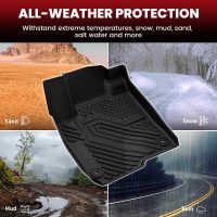 LASFIT Floor Mats & Cargo Mat for Honda HRV 2026 2025 2024 2023 (Gasoline & Hybrid) & for Acura ADX 2025, All Weather TPE Custom Fit HR-V Floor Liner Accessories, 1st & 2nd Row & Trunk Mat, Black - Image 7
