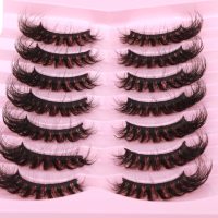 JIMIRE Mink Lashes Wispy Cat Eye Lashes Full 6D Volume False Eyelashes that Look Like Extensions 16MM Thick Soft D-Curly Fake Lashes 7 Pairs Pack - Image 6