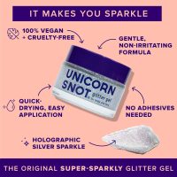 UNICORN SNOT Holographic Face Glitter & Body Glitter Gel: Glitter Makeup, Hair Glitter, Festival Rave and Anime Cosplay, Halloween Costume Makeup - Vegan & Cruelty Free, 1.7 oz Silver Glitter (Disco) - Image 2