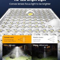 SUPERDANNY Solar Outside Lights with 113 Bright LEDs 7000K, Motion Sensor Outdoor Flood Lights Dusk to Dawn with 16ft Cable IP65 Waterproof, Security Light for Garden Barn Porch 2 Pack - Image 3