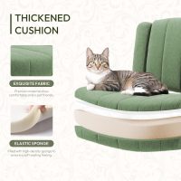 Criss Cross Ergonomic Office Chair: 360° Swivel, Adjustable Lumbar Support & Armrests, Heavy-Duty Fabric (Green) - Image 5