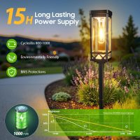 KOOPER Taller Solar Pathway Lights Outdoor, 8 Pack Upgraded Brighter Solar Garden Lights Solar Powered, Up To 15 Hours Outdoor Solar Lights for Yard Landscape Lighting Path Walkway Driveway Sidewalk - Image 2