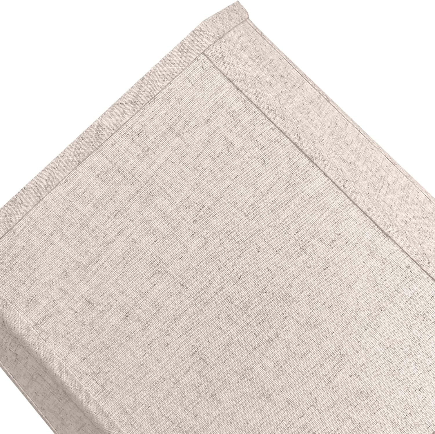 TOOTOO STAR Square cut corner lampshade, 10x13x10.5 inch medium table lamp shade floor lamp Beige Lamp shades Natural Linen Hand Crafted, Easy Assembly Required - Image 3