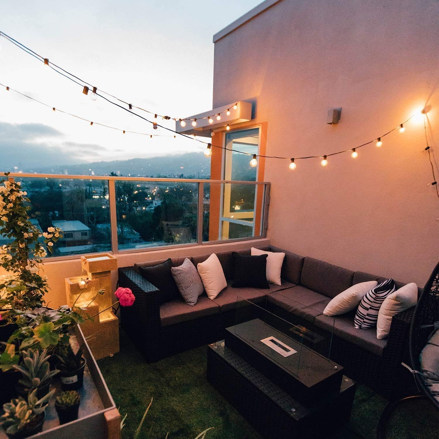 Brightown Led String Lights Outdoor 55Ft G40 Patio Lights with 52 Led Shatterproof Bulbs(2 Spare), Waterproof Led Globe Hanging Lights for Backyard Porch Bistro Balcony Decor, E12 Socket, 2200K - Image 9