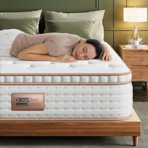 BedStory Full Size Firm Mattress - 14 Inch Hybrid Mattress Full with Extra Lumbar Support for Back Pain - Reinforced Edges, Fiberglass-Free, 365-Night Trial