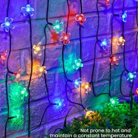 Brightown 60 LED Flower Solar String Lights Outdoor Waterproof Fairy Lights for Garden Yard Fence Patio Christmas Tree Wedding Party Decor, Multicolor - Image 6