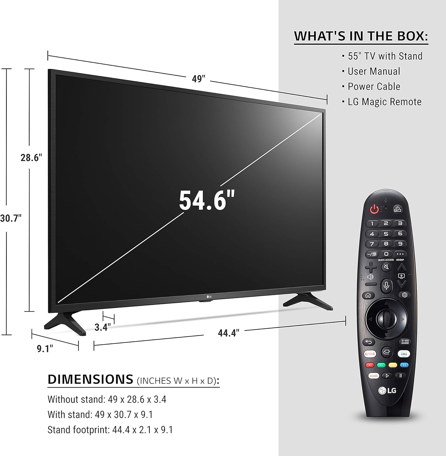 LG 55UN7300PUF Alexa Built-In UHD 73 Series 55" 4K Smart UHD TV (2020) - Image 4