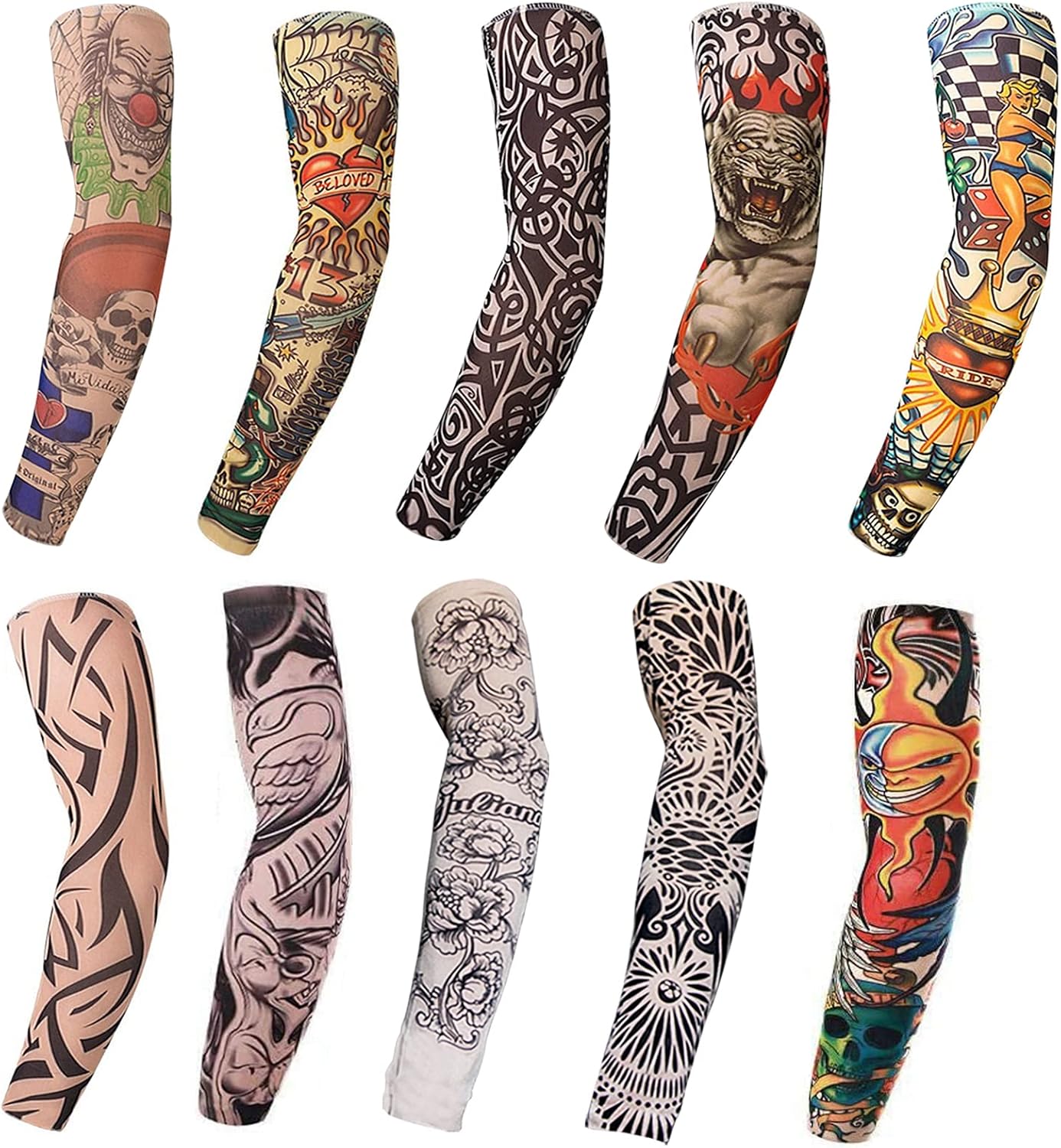 Tatoo Sleeves Men, Women, and Kids – Fake Temporary Tattoo Sleeve for Outdoor Sports, Halloween Decor