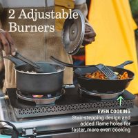 Coleman PEAK1 2-Burner Portable Camping Stove, Premium 20,000 BTUs Gas Stove with Adjustable Burners & Carry Case, Great for Camping, Tailgating, Grilling, BBQ, & More - Image 4