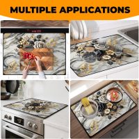 Heat-Resistant Glass Stove Top Cover with Anti-Slip Rubber Coating – 28.5x20.5 Inch Electric Stove Protector, Scratch-Resistant, Expands Counter Space, Stylish Kitchen Decor - Image 7