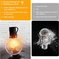 OHLUX Outdoor String Lights, 55FT Shatterproof LED Patio Lights with 26 Dimmable Plastic G40 Bulbs, 2200K Waterproof Connectable Hanging String for Backyard, Cafe, Porch, Deck, E12 Base - Image 5