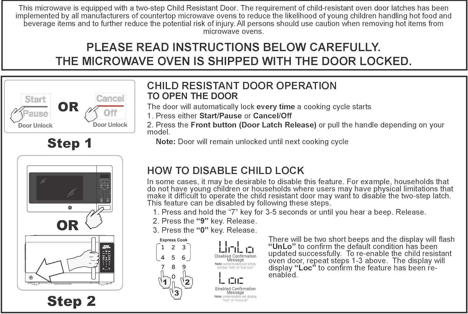 GE GCST14S1WWW Microwave Oven,1,100-watt 7 Auto Cooking Settings, Child-Lock Technology, Kitchen Essentials for The Countertop, Dorm Room or Apartment, 1.4 Cu. Ft, White - Image 6