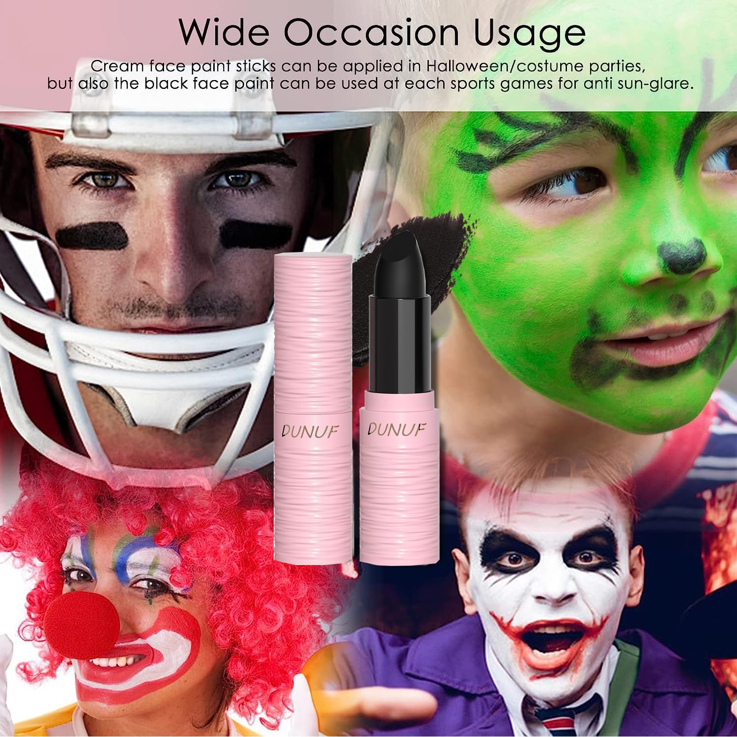 Green Matte Lipstick for Women, Green Lip Face Body Paint Stick, Halloween SFX Witch Makeup Elphaba Costume Face Paint Stick, Waterproof Long Lasting Lip Balm for Goth Clown Makeup - Image 5