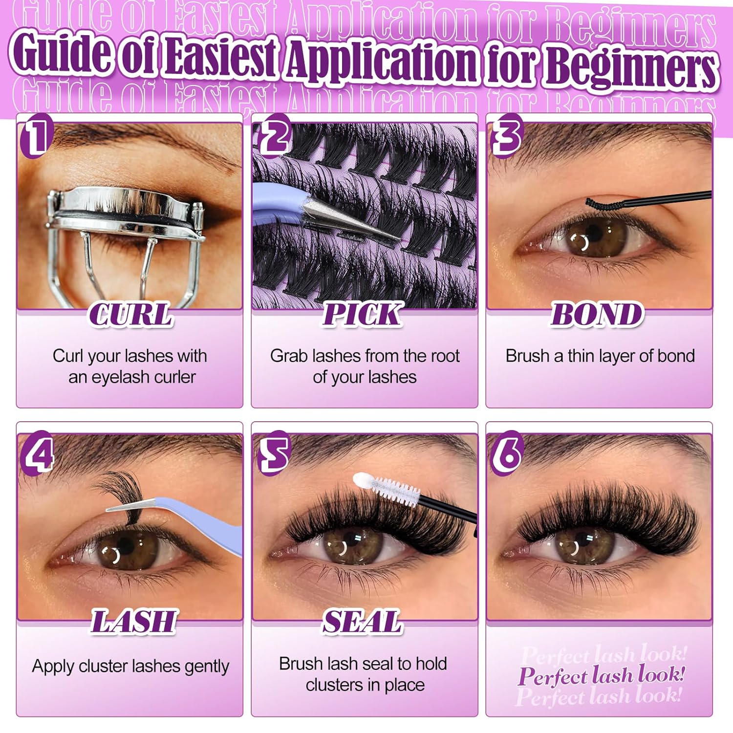 Yawamica Cluster Eyelash Extensions Fluffier Lash Clusters with Bottom Lashes 200D Volume Individual Lashes 315pcs Wispy Eyelash Clusters 10-20mm DIY Lash Extension at Home - Image 7