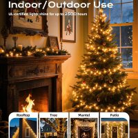 Brightown Christmas String Lights, 100-Count 26.5ft Clear Incandescent Bulb Mini Lights for Indoor Holiday Decor, Christmas Tree Garland Wedding Party Multi-Use Decoration, White Wire - Image 6