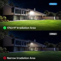 Olafus 2 Pack 100W LED Flood Light Outdoor, 9000lm LED Work Light with Plug, IP66 Waterproof Exterior Security Lights, 6500K Daylight White Outside Floodlights for Playground Yard Stadium Lawn - Image 3
