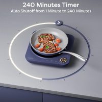 CIARRA CATIH1A-M Portable Induction Cooktop, Slim Single Electric Countertop Burner with Sensor Touch and Digital time, Blue - Image 5