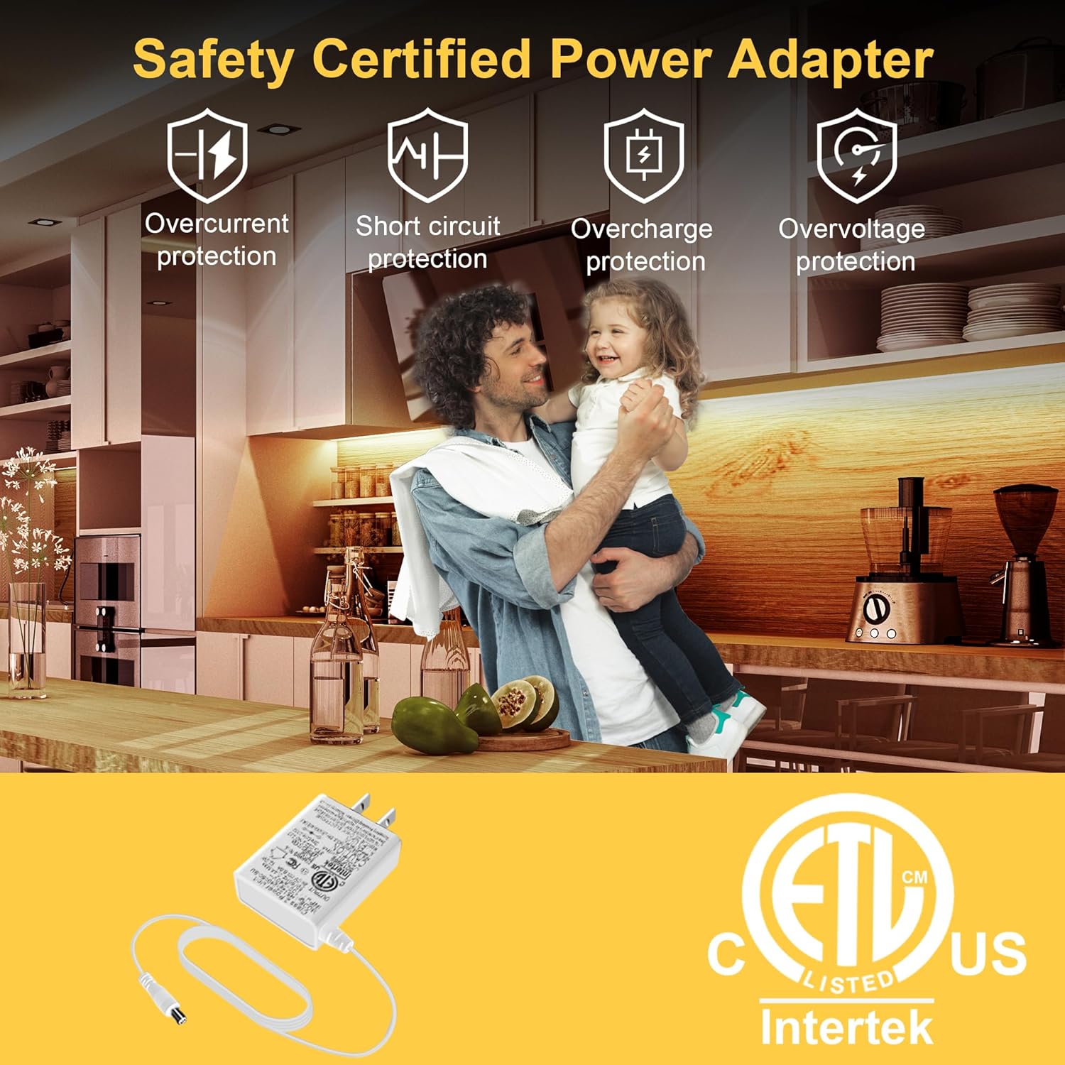 LAFULIT 8 PCS Under Cabinet Lighting Kit, Bright Under Cabinet Lights, Flexible Led Strip Lights with RF Remote and Power Adapter, for Kitchen Cabinet Shelf Desk Counter, 4000K Neutral White, 13ft - Image 5