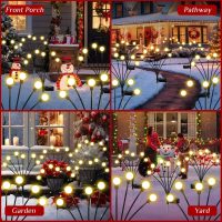Solar Garden Lights Outdoor, 4 Pack Firefly Swaying Lights, Waterproof Garden Decor for Yard Patio Pathway Lawn, Gardening Gifts for Women Christmas Decoration - Image 9