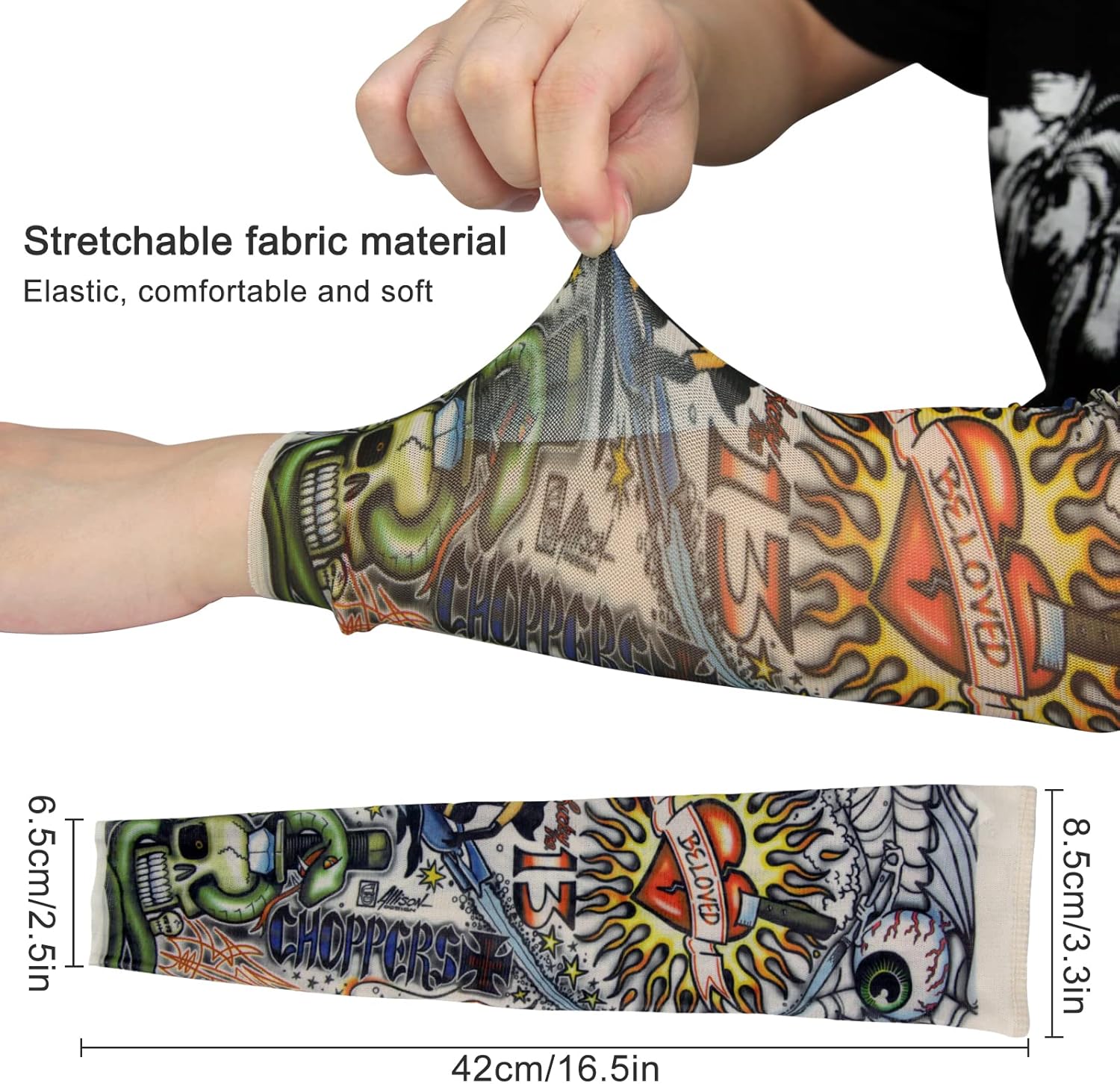 Tatoo Sleeves Men, Women, and Kids – Fake Temporary Tattoo Sleeve for Outdoor Sports, Halloween Decor - Image 6