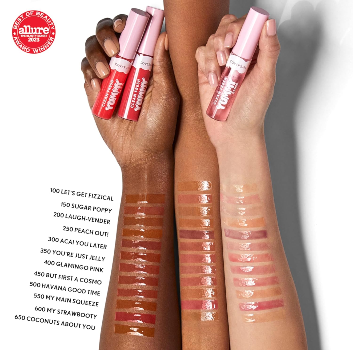 COVERGIRL Clean Fresh Yummy Gloss – Lip Gloss, Sheer, Natural Scents, Vegan Formula - Glamingo Pink - Image 4