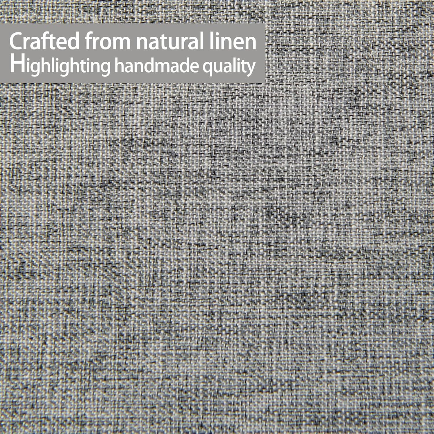 Drum Lamp Shades Set of 2, Gray Lamp Shade for Table Lamp, 13" Top x 13" Bottom x 10" High Fabric Large Lampshade, Decorative Lamp Shades, Easy Assembly Required (Gray) - Image 3