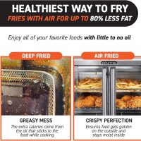Gourmia Toaster Oven Air Fryer Combo 17 cooking presets 1700W french door digital air fryer oven 24L capacity accessories, convection rack, baking pan tray recipe book GTF7655,Large,Stainless Steel - Image 5