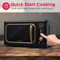 FRIGIDAIRE EMW788RETRO 0.7 cu. ft. Retro Microwave, Black-Gold - Image 4