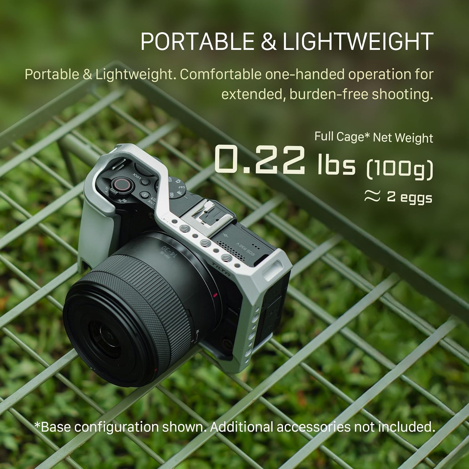 Tilta Camera Cage Base Kit Compatible with Canon R50 V – Black | Full Cage with Compact NATO Top Handle | ARCA Baseplate, Cold Shoe, 1/4”-20 Mounts | Lightweight, Modular Design - Image 4