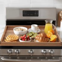 Stove Top Covers for Gas Burners and Electric Stove, 30"L x 22"W x 2.4" Gas Stove Cover, Wooden Cutting Boards/Sink Cover for Kitchen, Tray for Kitchen Counter Space (Nature) - Image 2